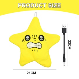 CMANLNYK Dancing Plush Star Toy - Funny Shooting Star Sensory Toy, Interactive Baby Fidget Toys, Moving Angry Star, Keychain/Backpack Pendant/Room Decoration for Kids & Adult, Shining