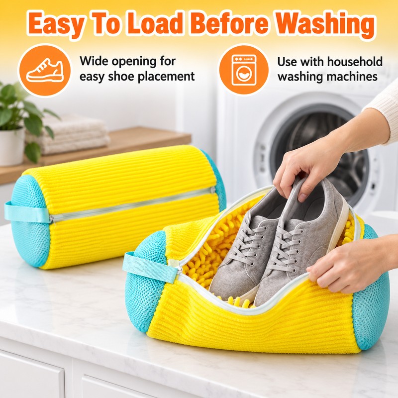2 Pack Shoe Washing Bags for Washing Machines – Reusable