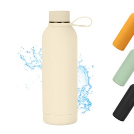 Ruiyuan Stainless Steel Water Bottles Water Bottle BPA-Free Thermos for Hot Drinks Suitable for Sports and Travel 750 ml Large Capacity Resistant to Falling and Slipping (Off-White)