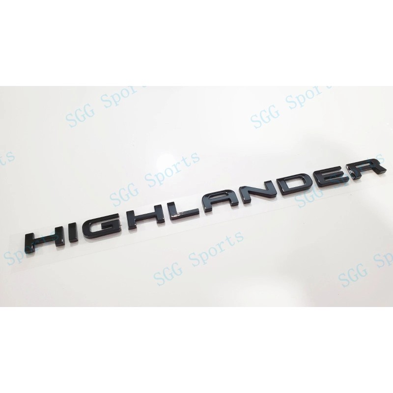 Toyota OEM 3PC Gloss Black Rear HIGHLANDER XLE AWD Letter