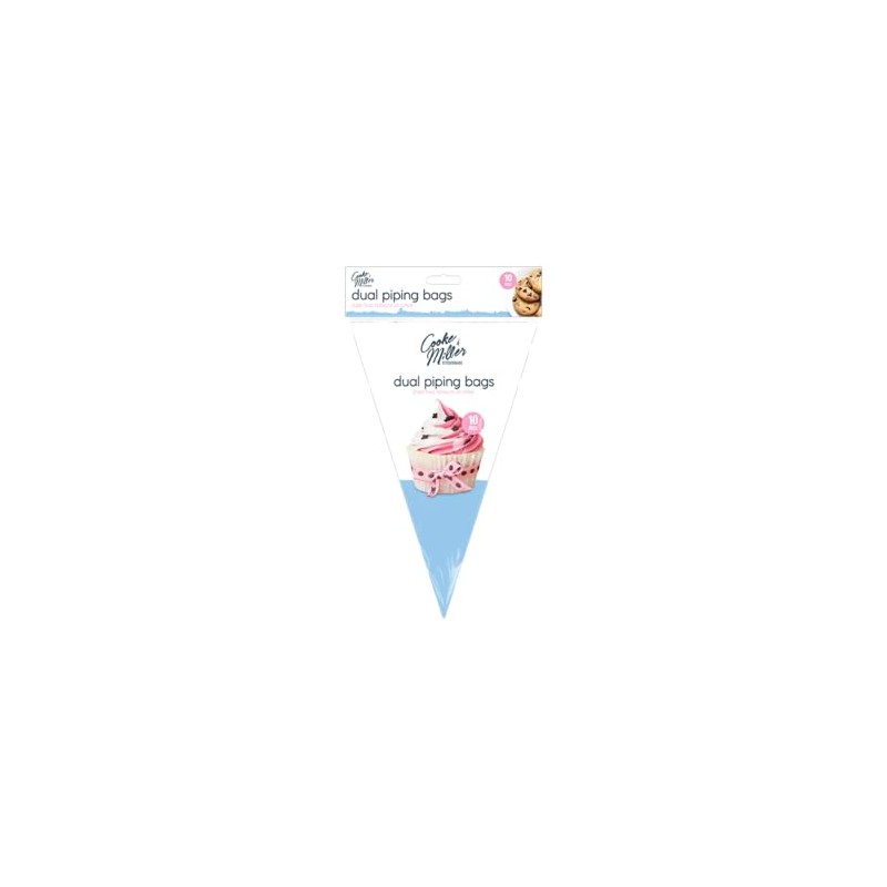 Pink & White Plastic Dual Piping Icing Bags, Pack of