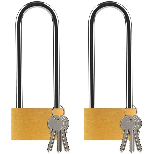 Padlock with Keys, [2 Pack] [6 Keys] Diyife 40mm Long