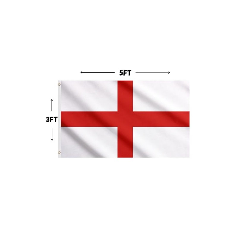 Second Ave England Flag 5ft X 3ft Large Double Sided