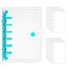 Sealing Notebook, Plastan, Transparent, A7 Binder, 6 Holes, [20 Refills]