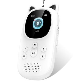 MP3 Player for Kids, 32GB Bluetooth 5.0 Kids Mp3 Player, Child Music Player with FM Radio, Speaker, Voice Recorder, Expandable up to 128GB, Lanyard Headphone Included