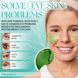 60 parches de gel de aloe vera coreano, tratamiento para ojos hinchados, ojeras, almohadillas antiarrugas, hidratantes para mujeres y hombres (60 parc