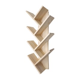FreshDecor Tree Bookshelf 7-Tier | Wall Bookshelf | Book Organizer | Solid Wood Bookshelf for Kids | Floating Bookshelf Organizer