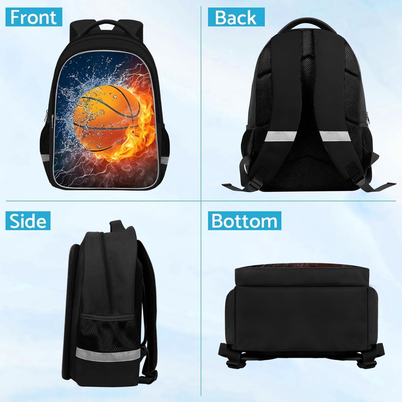 TILYTADLY School Backpack for Boys - Basketball Boys Backpack for