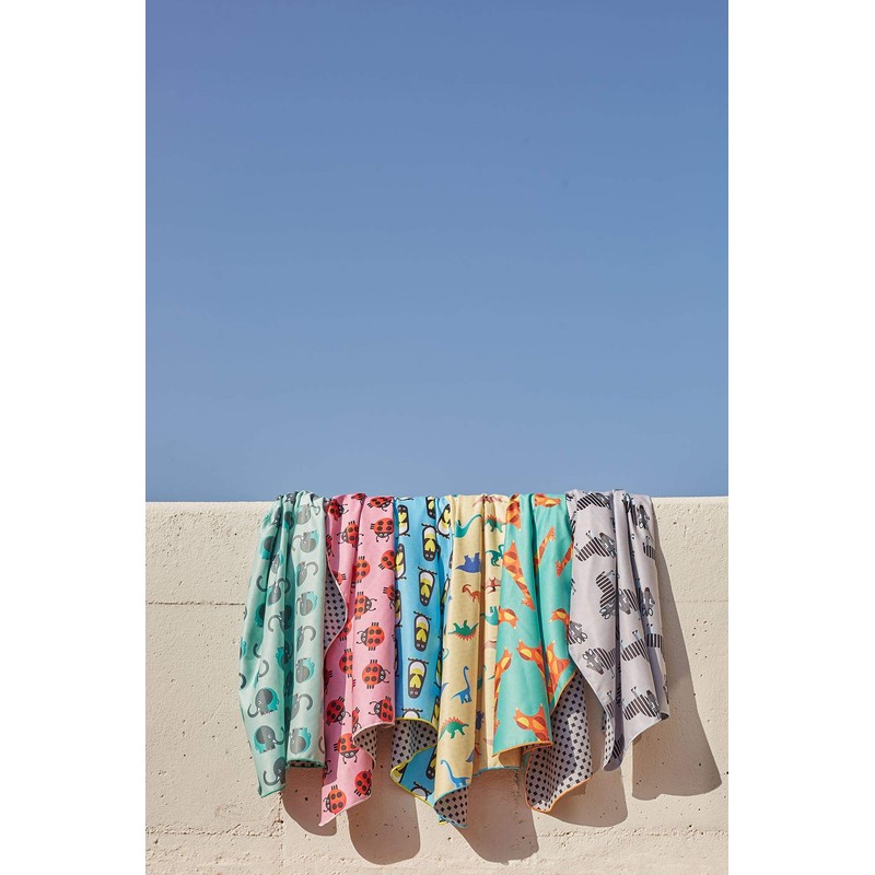 Bibu Antimicrobial Microfibre Towel with 20% Recycled Plastic Bottles, Grey,