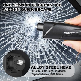 SHUNMAN Car Escape Rescue Tool,4 Pack Car Window Breaker and Seat Belt Cutter,Emergency Key Chain Car Escape Tool,with Glass Breaker Seat Belt Cutter