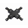 Black 240V Single Circuit Track X Shape Connector Accessory Track