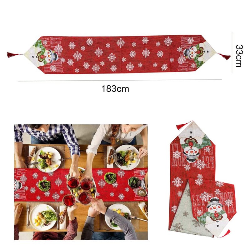 Table Runner Christmas 183 x 33 cm Tablecloth Christmas Rectangular