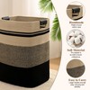 Degeyoyo Laundry Hamper, 95L Tall Laundry Basket with Leather Handles,