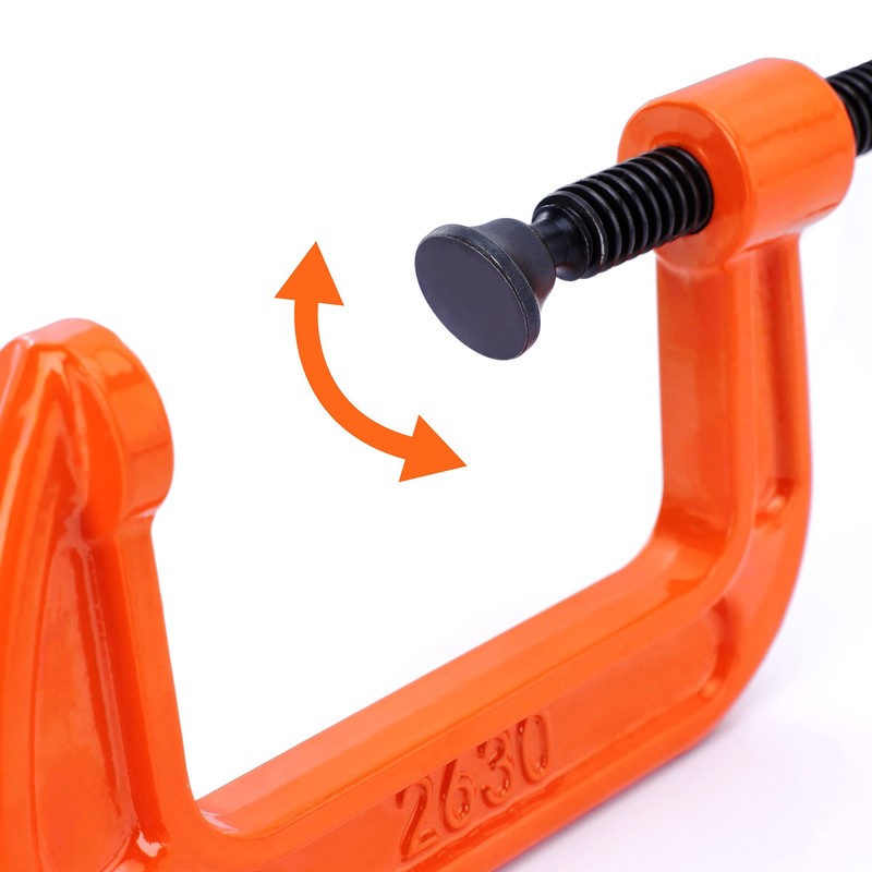 PONY Malleable Iron C-Clamp Set, 3-Piece, (1", 2", 3")