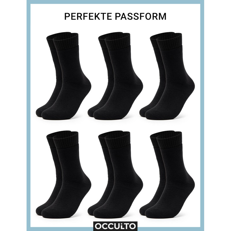 Occulto Women's Warm Thermal Socks Pack of 6 (Model: Smilla),