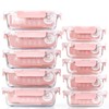 C CREST [10 Pack] Glass Meal Prep Containers, Food Storage
