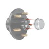 TYHI 2.44 Inch Trailer Hub Dust Cap - Fits 5200-6000