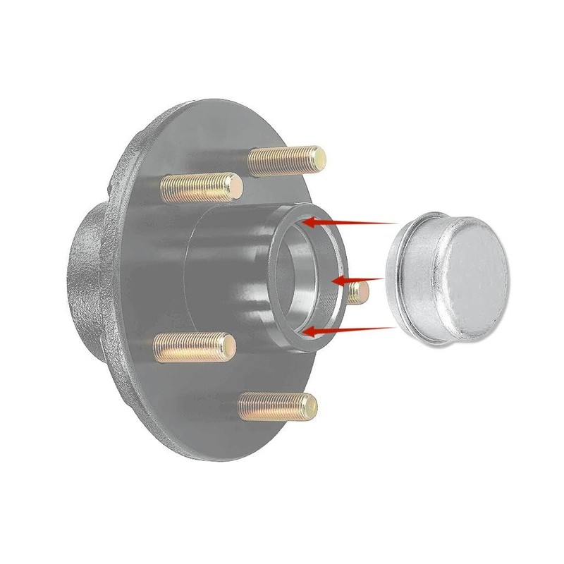 TYHI 2.44 Inch Trailer Hub Dust Cap - Fits 5200-6000