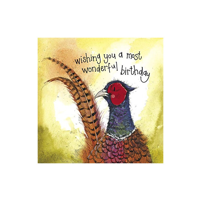 ALEX CLARK Birthday Pheasant Card