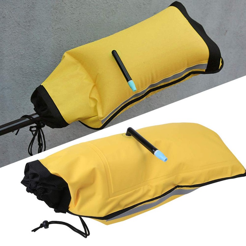 Rescue Paddle Floating Bag, Bright Yellow Auto-Valve Kayak Paddle Float,