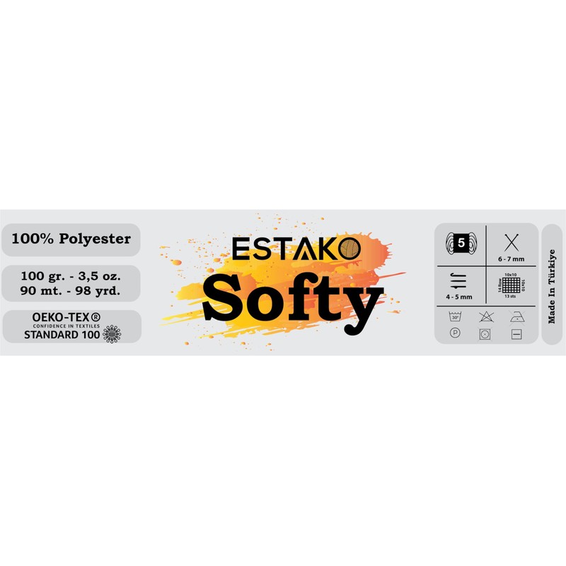 Estako Softy 100% Polyester Fluffy Soft Chunky Bulky Weight #5