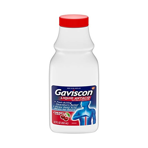 Gaviscon Extra Strength Liquid, Cherry, 12 Ounce
