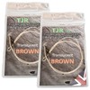 Twin pack fluorocarbon 50cm carp Leaders Flexi Ring swivels fused