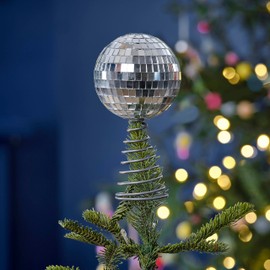 Ginger Ray Silver Disco Ball Decoration Christmas Tree Topper Decoration Accessory
