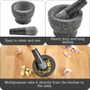 IMUSA USA Small Polished Mortar and Pestle, 3.75”, Granite