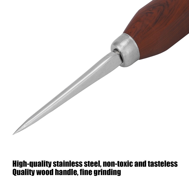 Ice Pick Stainless Steel Ice Pick with Wood Handle Bartender