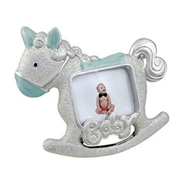Photo frame rocking horse light blue MM35X4 cod.EL32156 cm 11.5 x 11 x 2h by Varotto & Co.