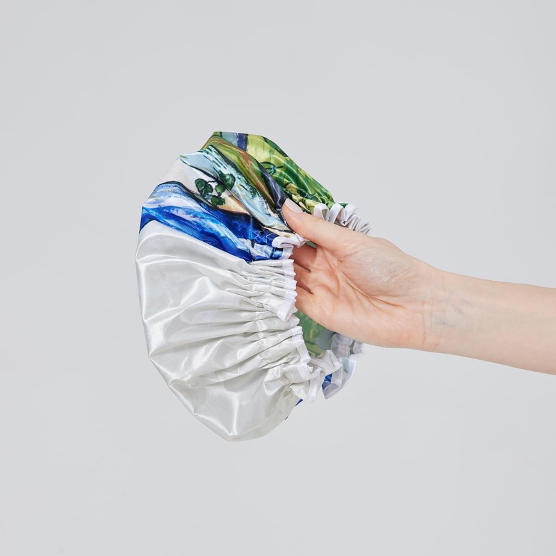 LONGDON HOMEONE Shower Caps,6 PCS Patterns Show Cap,Double Layer Waterproof