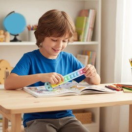 Regla de prensa educativa unitaria con diseño antideslizante de silicona flexible para iniciar la medición de aprendizaje para niños herramienta de medición educativa