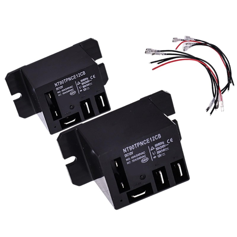 IEQFUE 2PCS 12VDC Coil 30A SPDT 1NO 1NC 240VAC Power