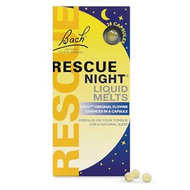 Bach RESCUE SLEEP Liquid Melts, sabor a vainilla naranja natural, ayuda natural para dormir, alivio del estrés, esencia floral homeopática, libre de m
