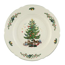 Seltmann Weiden Marie Luise 001.291068 Christmas Round Dinner Plates, Green/Multi-Coloured