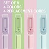 SAINT NIEVE 8-Piece Sliding Retractable Pencil Erasers - 4 Cute