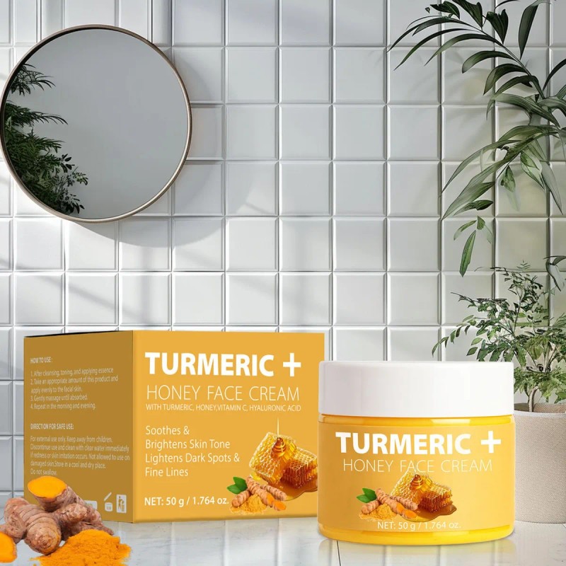 Crema Facial Curcuma Hidratante Antiedad Reparadora