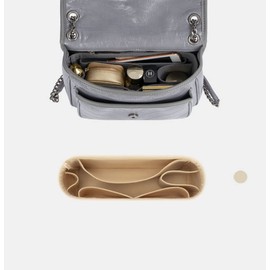 Lckaey Felt Insert Purse Organizer for niki 22 28 32 Vagabond Bag Inner liner Storage insert 2043beige-M