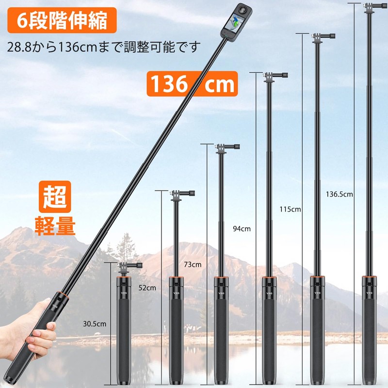 VRIG Camera Tripod, Smartphone Tripod, Compact, Selfie Tripod, 55.1 inches