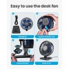 Unbranded Gaiatop USB Desk Fan Blue – Quiet Mini Portable