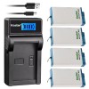 Kastar LCD3 Charger & 4 battery for GoPro MAX 360