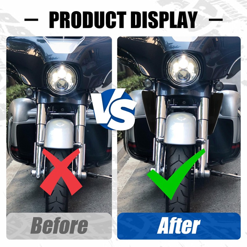 Front Fork Mount Wind Deflectors Windshield Accessories for Harley Touring