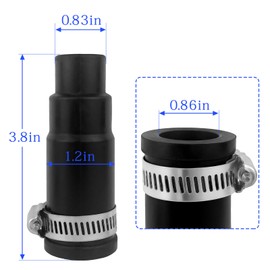 Fit for InSink-Erator Garbage Disposal,Universal Connector for Portable Dishwasher Faucet Adapter,Includes 1 Clamp,1 Inlet and 3 Spring Clamps,Replacement for Dishwasher Hose and Drain Hose Extension