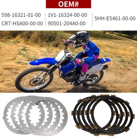 GOLKNHA Clutch Kit & Cover Gasket Compatible with Yamaha TTR125 TTR125L TTR125E TTR125LE 2000-2023