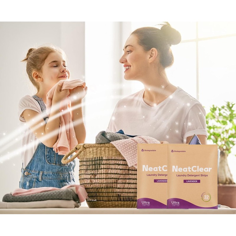 NeatClear Laundry Detergent Sheets - Travel Size - Lavender Scent