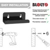 Black Vinyl Record Shelf Wall Mount 8 Pack,Acrylic Album Record