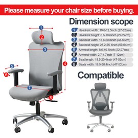 5 Piece Office Chair Cover Set, Compatible with Sihoo Office Chairs