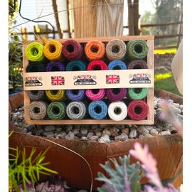 Bosmere K812 Nutscene Wood Crate of 24 Mini Twines Spools