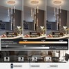 Phoonyii 7-Lights High Ceiling Crystal Chandelier, Modern LED Raindrop Pendant